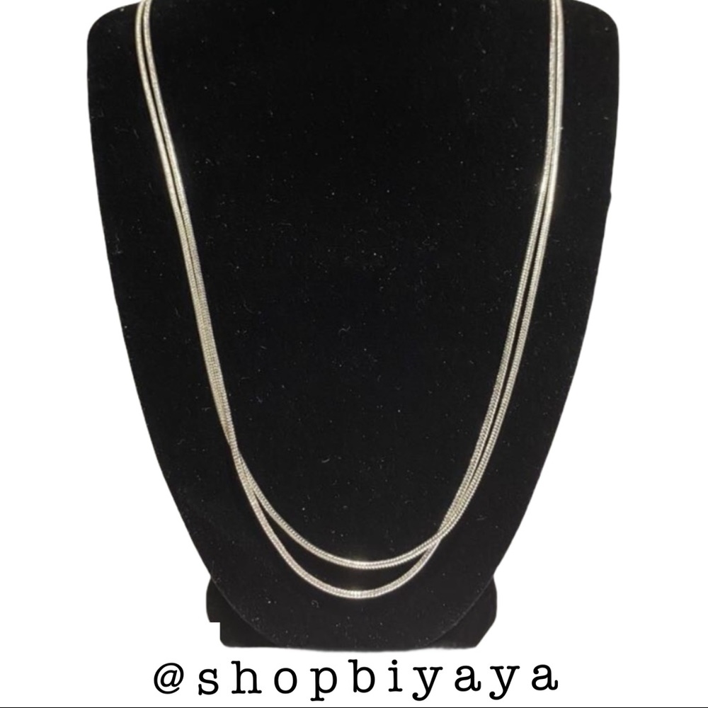 ShopBiyaya Layered Silver Tone Fun Long Necklace